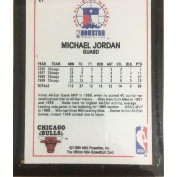 1989 Hoops Michael Jordan All Star #21 KSA 8 NMM - Picture 6 of 6